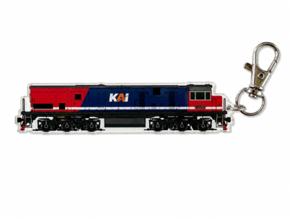 Gantungan Kunci Lokomotif Kereta Api Seri CC 201 RED AND BLUE "Sumatera" Livery Side View